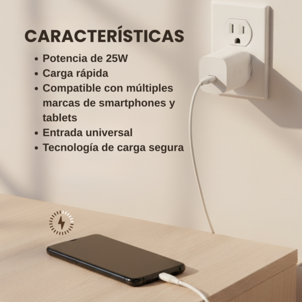 Cargador USB-C 25W PD